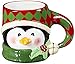 Certified International 3D, Multicolor 3-D Figural Mugs, Set of 4: Santa, Snowman,Penguin & Bear, 4 Count (Pack of 1)