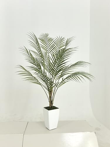 PESRAE フェイクグリーン アレカパーム 熱帯のヤシの木 造花 人工観葉植物 空気清浄 最適室内、現代新築、引っ越し祝いな装飾 92.5CM