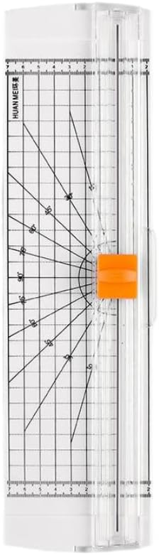 14-inch Paper Trimmer Cutter with Slide Blade | Stack Paper Slicer for Precision Cutting, Includes 5 Replacement Blades & Ruler Guide for Crafting, Office, Photo Projects