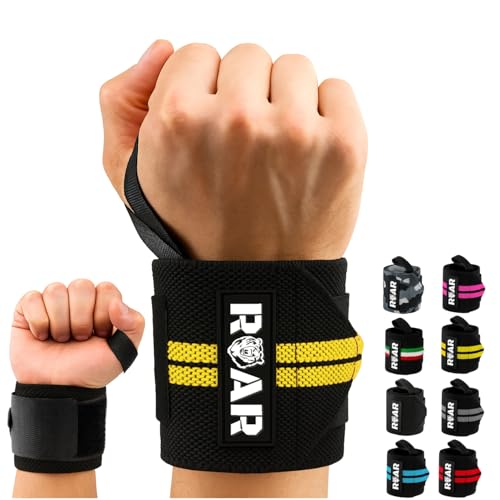 ✔️ RESISTENZA E SICUREZZA – Polsiere powerlifting e bodybuilding realizzate in materiali robusti e durevoli.