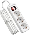 European to Canada Plug Adapter, EU to Canada Adapter, 3 AC Outlets for European Electronic Devices, Travel from France, Italy, Spain, Germany,13A/1625W