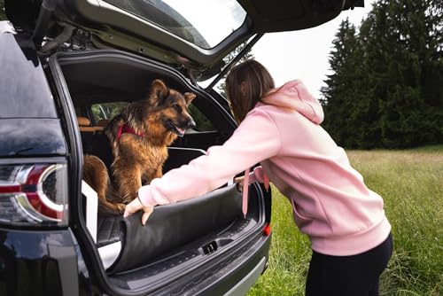 Autohundebett Reisebett Hundebett für Kofferraum Transportsystem 100x70cm (Farbe: schwarz)