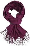 Rotfuchs Schal Herrenschal Damenschal Winterschal Unisex einfarbig weich und anschmiegsam ((L X B) 180 x 28, violett)