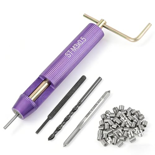 M3 Helicoil Thread Repair Kit - 50pcs Stainless Steel Coiled Wire Helical Screw Inserts for Restoring Damaged Threads in Steel