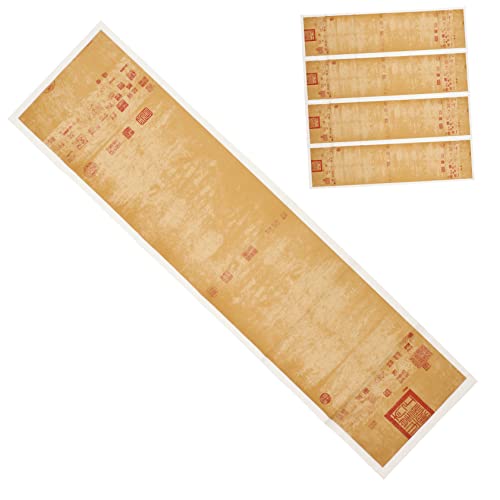 BELLIFFY 5 Hojas papel de arroz medio cocido papel de caligrafía china papeles de carta conveniente papel de arroz papeles de dibujo suministro de escritura papel de arte chino portátil
