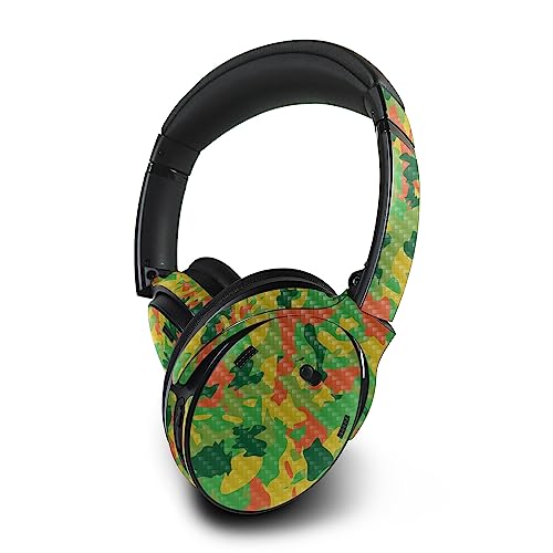Image of MightySkins Carbon Fiber Skin Compatible with Bose QuietComfort 45 Headphones Spring Camouflage | Protective, Durable Textured Carbon Fiber Finish | Easy to Apply