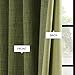 HPD Half Price Drapes - Faux Linen Curtains for Living Room (1 Panel) - 50W X 108L - Textured Room Darkening Curtains for Bedroom 108 Inches Long - Drapes for Home Decor, Tuscany Green