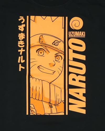 Naruto Uzumaki Shirt Boy's Orange Monochrome Short Sleeve Graphic Top2