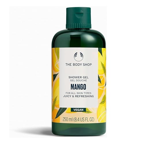The Body Shop Mango Shower Gel (1x 250ml) Juicy Womens Shower Gel Tropical scented Body Wash for All Skin Types Shower Foam with 92% Natural Origin Vegan Body Care