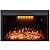 Valuxhome 43 Inches Electric Fireplace Recessed Fireplace Heater with Log Speaker, 1500W, Timer, Remote Control, Black