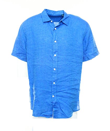 Perry Ellis Men's Short Sleeve Linen Shirt
