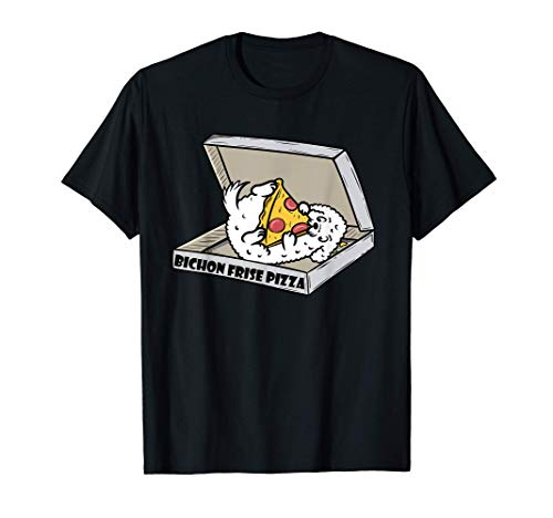 Pizza Bichon Frise Perro Camiseta