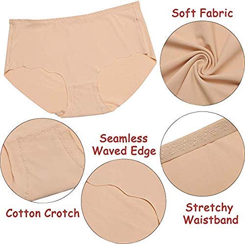 Image of LOURYN KOULYN Women's Ice Silk Seamless Hipster Panties(S to 3XL) (Pack of 3)