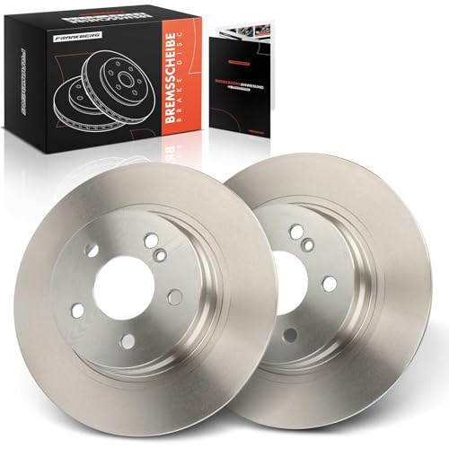 Frankberg Brake Disc Set incl. 2x Discs Rear Solid Ø300mm Compatible with C-Class T-Model S204 E-Class Cabriolet A207 C-Class C204 Replace# 2044230612