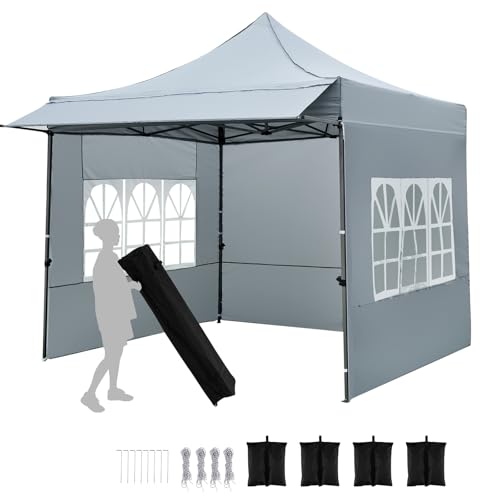Tangkula 10x10 FT Pop Up Canopy, Outdoor Tent with...