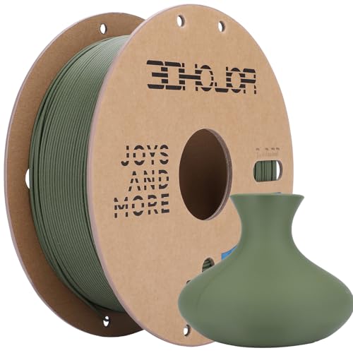 Image of 3DHoJor Matte PLA Filament 1.75mm, Upgrade 1kg Cardboard Spool PLA Filament 1.75 PLA 3D Printing Filament, Print with Most 3D Printers 3D Filament-Olive Green