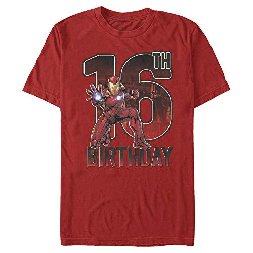 T-shirt Iron Man Marvel homme pose action anniversaire haut coton noir