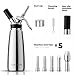 OSJCOOK Whipped Cream Dispenser Stainless Steel Cream Whipper Mirror Finish,500 mL/1 Pint Professional Cream Maker,5 Various Stainless Decorating Nozzles,1 Cleaning Brush,N2O Chargers NOT included