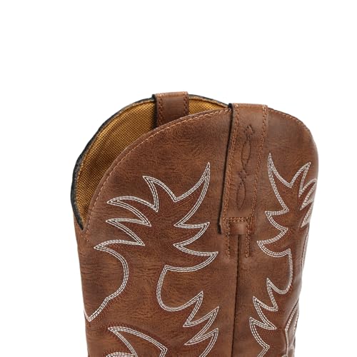 Cowboy Boots for Men Wide Toe boots Embroidered Western Boots Traditional Country Boot Pull On Slip Resistant Boots4