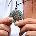 Orgone Necklace, Protection, Symbol Flower of Life, Sacred Geometry, Stone Turquoise, Gems Rose Quartz- SBB Coil, Reiki, Yoga, Healing Crystals, Orgonite Pendant Handmade, Arte Orgones