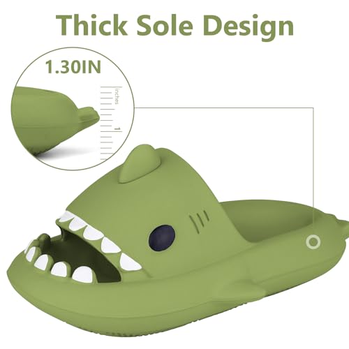Image of Kids Shark Cloud Slides | Toddler Boys Girls Shower Slippers | Boys Girls Cute Cartoon Fish Flip Flops | Beach Pool Home Sandals | Quick Dry Non-Slip