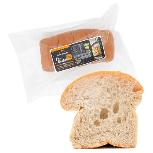 Bolle di pasta® Pan Bauletto Low Carb – Pane Artigianale e Naturale, +30% Proteine, Solo 2,4g Carboidrati – Adatto a Diete Keto, Iperproteiche, Diabetiche – Confezione da 230g (1 o 3 Pezzi) (1 Unità)