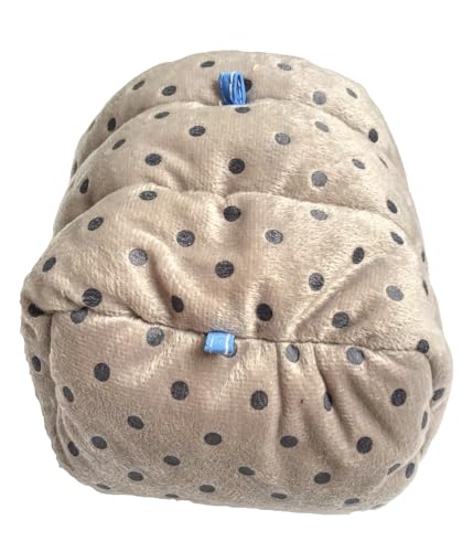 Image of WowowMeow Small Animals Warm Hanging Cage Cave Bed for Hamsters, Guinea-Pigs, Rats and Chinchillas (M, Dot-Grey)
