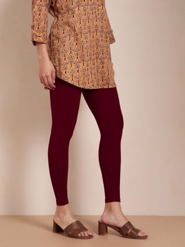 Image of TWIN BIRDS Women Viscose Ankle Leggings | Stretchable Kurti Wear Bottom