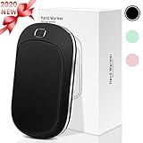 Chauffe-mains portable, 5200mAh Power Bank Rechargeable Type-C Chauffe-mains Poche Chauffe-mains électrique, Chauffage rapide double face Side 4 niveaux réglables, parfait pour le ski Escalade Randonnée Hiver, Noir