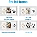 Cyanslen Paw Print Frame Kit, Cat/Dog Paw Print Kit, Dog Nose Print Kit, Soft Pawprint Clay&Clean Touch Ink Pad,Pet Paw Print Impression Kit with Customization Tool,Wooden Pet Memorial Frame, White