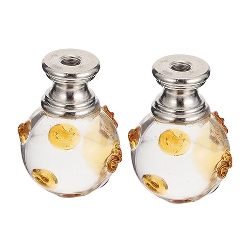 Homoyoyo 2pcs Glass Lampshade Knobs for Table Lamps Lamp Finials Caps Decorative Shade Holders