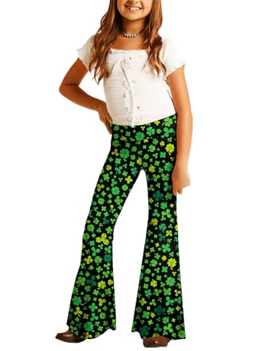 Image of Deerose Girls Halloween Hippie Bell Bottom Pants High Waist Flare Pants 5-14 Years