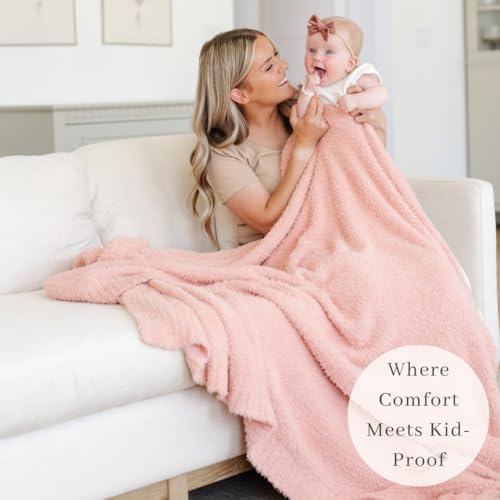 SARANONI Bamboni Baby Blanket | Luxury Plush Super Soft Blanket | Breathable Comfy Blankets for Kids and Teens | Peach - 40" x 60" - Image 6