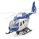 NOVAFUSION Kids Helicopter Toy Diecast Military Helicopter Model Kit,Pull Back Toy Helicopter with Lights and Sound,Toy Airplane with Rotatable Propeller,Helicopter Toys for Boys Age 4-7(Blue)