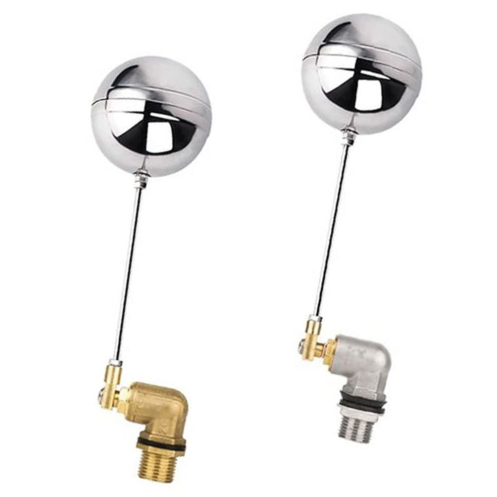 Válvula de llenado de cisterna Flotador, Válvula de flotador de latón/acero inoxidable, DN15, DN20 y DN25, válvula de control de bola flotante de apertura rápida(Brass Type,DN20)