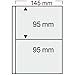 Produktbild 10 x SAFE 7869 Ersatzblätter alte Postkartenhüllen für Postkarten Ansichtskarten - 2 Taschen je 145 x 95 mm transparent glasklar beidseitig nutzbar oder mit beiliegenden sandfarbenen Folieneinlagen nutzbar für Postkartenalbum 7890 / 7870