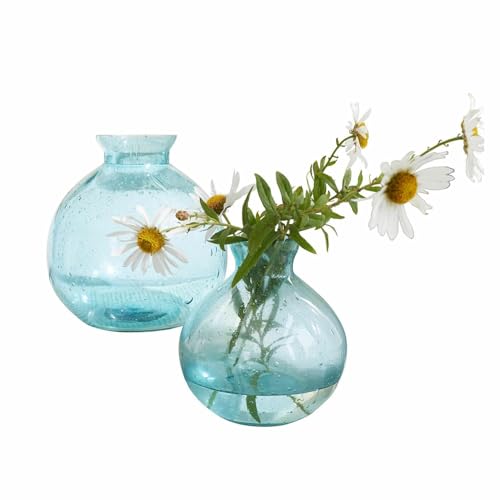 Loberon Vase 2er Set Quixano, Zwei Größen, Mundgeblasen, Harmonische Form, Dezenter Farbton, Blumenvase, Dekoration, Glas, blau Loberon Vase 2er Set Quixano, Zwei Größen, Mundgeblasen, Harmonische Form, Dezenter Farbton, Blumenvase, Dekoration, Glas, blau