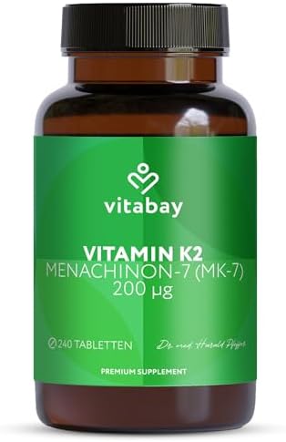 Vitabay Vitamina K2 200 mcg - 240 Comprimidos de Vitamina K2 MK7 ...