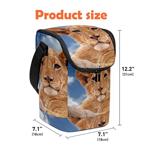 Bolsa de almuerzo pequeña reutilizable con estampado animal para comida diaria 5