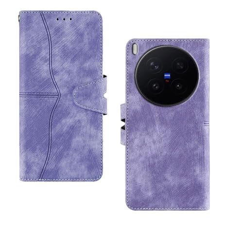 Image of amazon basics Vivo X300 Pro 5G Flip Cover | Card Pockets Wallet & Stand | Flip Cover for Vivo X300 Pro 5G (Purple)
