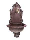 Stil: Anik-Stil aubaho Waschbecken Wandbrunnen Garten Eisen Gründerzeit antik Stil Brunnen Blume