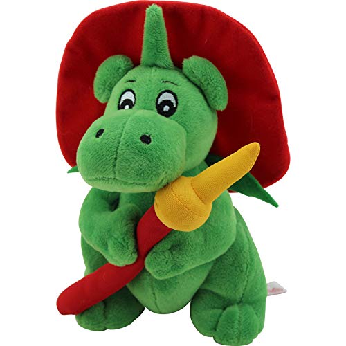 Sweety Toys 11025 Drache XL GRISU 20 cm mit Feuerwehrschlauch Feuerwehr Maskottchen Plüsch ca. 20 cm