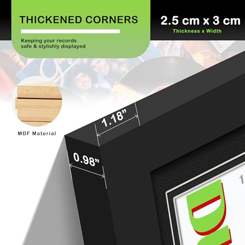 Image of DUENPY 15.1x30 Vinyl Frame For 12.5x12.5 Cover Double Black Mat