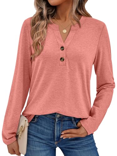 AUTOMET Long Sleeve Shirts for Women Blouses 2026 Spring Fashion Summer Tops Plus Size Dressy Casual...