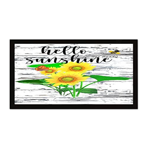 Décoration murale motivante en bois tournesol tableau inspirant salon bureau 30x55 cm