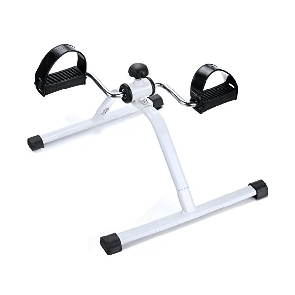 ANCHEER Leg Pedal Exerciser, Mini Exercise Bike Arm and Leg Exerciser-Resistance Adjustable