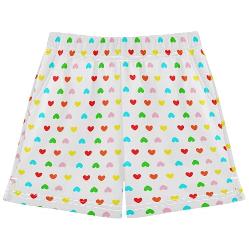 Girls' Shorts Kids' Elastic Soccer Running Athletic Pants with Pockets 7-15 Years