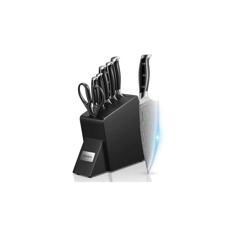 Knife-Set-FOHERE-7-Piece-Damascus-Kitchen-Knife-Set-67-Layer-Japanese-Knife-VG10-Damascus-Steel-Sharp-Kitchen-Knife-Set-with-Non-slip-ABS-Handle-Kitchen-Shears Knife Set, FOHERE 7-Piece Damascus Kitchen Knife Set, 67-Layer Japanese Knife VG10 Damascus Steel, Sharp Kitchen Knife Set with Non-slip ABS Handle, Kitchen Shears