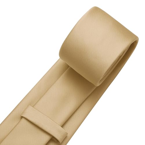Image of DecTwig Men's Ties Solid Color Formal Neckties 3.15 inch (8CM) Black Ties For Men