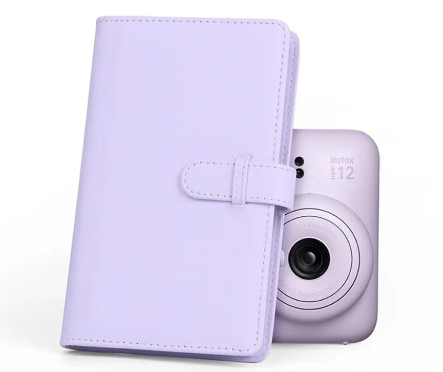 Image of 108 Pockets Mini Film Photo Album Book for 3x2 inch Fujiflim Instax Mini Evo Hybrid 7s 8 25 50s 90 / Pringo 231 / Instax SP-1 / Polaroid PIC-300P / Z2300 Films (Lilac Purple)